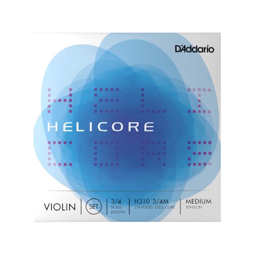 DAddario H310 3/4M Helicore Violin String Set Medium Tension