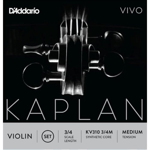 DAddario KV310 3/4M Kaplan Vivo Juego de cuerdas para violn Medium Tension