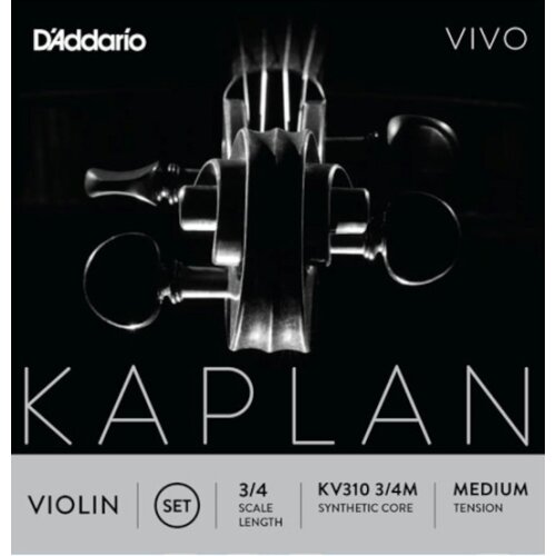 DAddario KV310 3/4M Kaplan Vivo Violin String Set Medium Tension