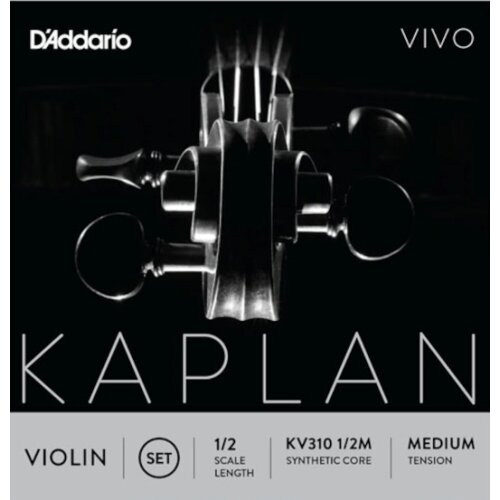 DAddario KV310 1/2M Kaplan Vivo Juego de cuerdas para violín de Medium Tension