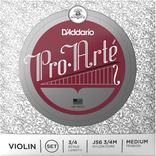 DAddario J56 3/4M Jeu de cordes pour violon Pro-Arte Medium Tension