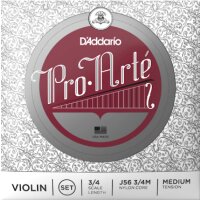 DAddario J56 3/4M Pro-Arte Violin Set Medium Tension