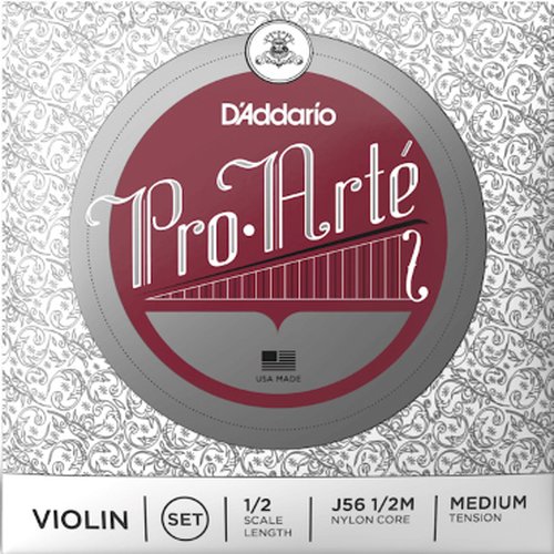 DAddario J56 1/2M Jeu de cordes pour violon Pro-Arte Medium Tension