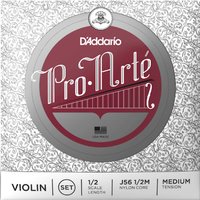 DAddario J56 1/2M Pro-Arte Violin Set Medium Tension