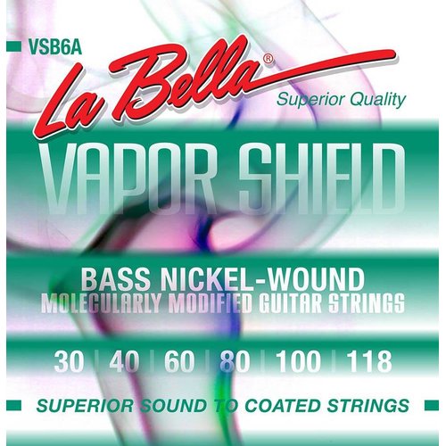 LaBella Vapor Shield VSB6A Nickel-Wound Bass 030/118 6-Saiter