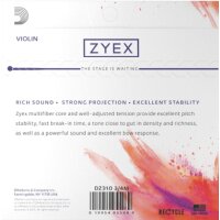 DAddario DZ310 3/4M Zyex Violin Set Medium Tension