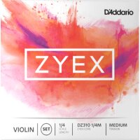 DAddario DZ310 1/4M Zyex Violin Set Medium Tension