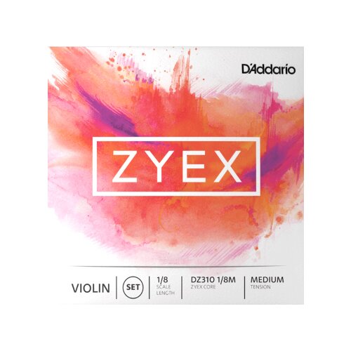 DAddario DZ310 1/8M Zyex Violin Set Medium Tension