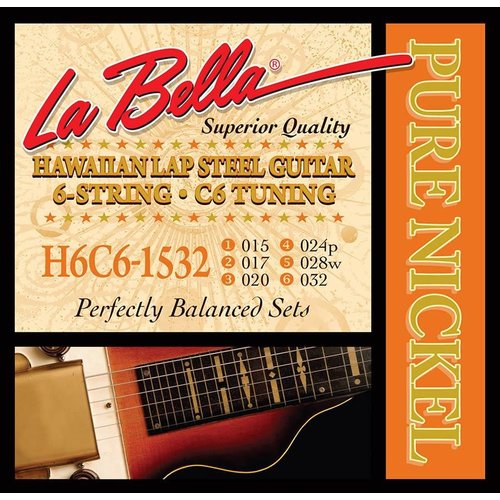 La Bella H6C61532  jeu de cordes en nickel pur
