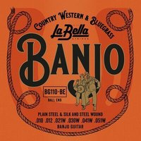 La Bella L-BG110-BE Set di corde per banjo a 6 corde per...