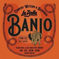 La Bella 720L-LE Jeu de cordes pour banjo tnor, lger