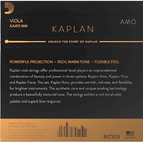 DAddario KA410 MM Kaplan Amo Viola Stringset, Medium Scale, Medium Tension