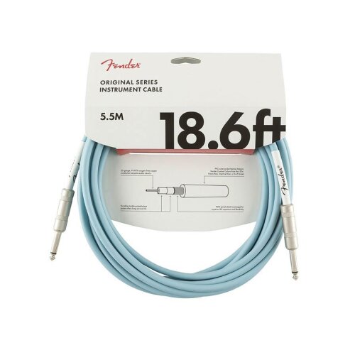 Fender Original Series Guitar cable 18.6ft, daphne blue