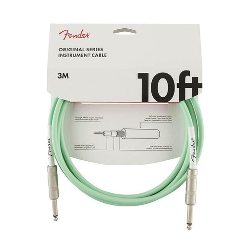 Fender Original Series Cable de guitarra de 10ft, verde surf