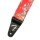 Fender Hawaiian guitar strap, red floral