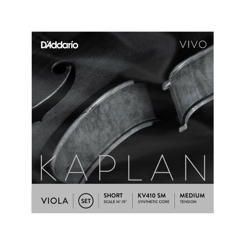 Juego de viola DAddario KV410 SM Kaplan Vivo, Short Scale, Medium Tension