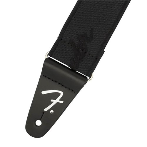 Fender Guitar strap Weighless, black/black with Logo