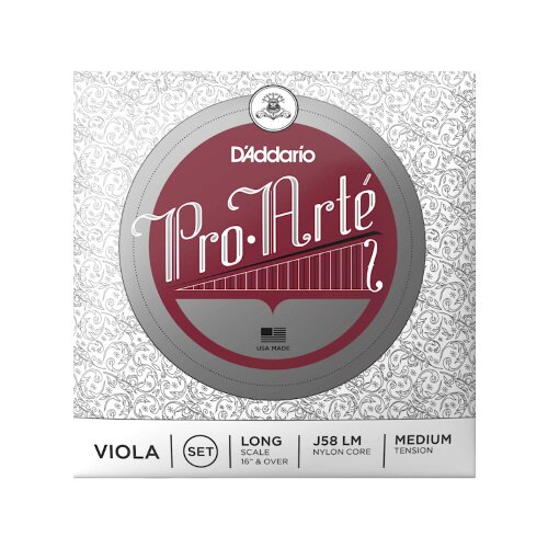 Set per viola DAddario J58 LM Pro-Arte, long scale, Medium Tension