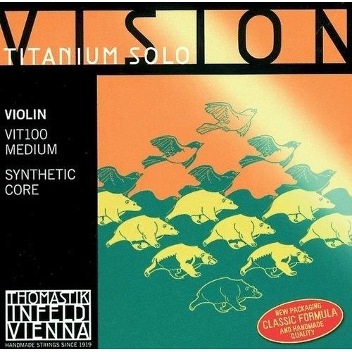 Thomastik-Infeld Violinsaiten Vision Titanium Solo Synthetic Core Satz 4/4, VIT100 (mittel)
