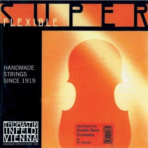 Thomastik-Infeld Jeu de cordes pour contrebasse 4/4 Superflexible Accordage solo, 43 (moyen)