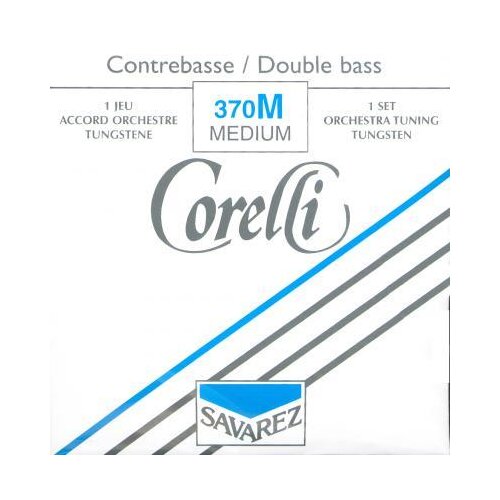 Corelli Cuerdas para contrabajo de afinación orquestal Wolfram Set, 370M (media)