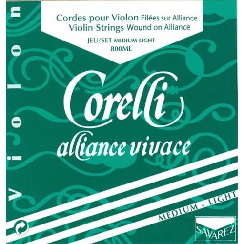 Corelli Violin strings Alliance set (E with loop), 800ML (soft)
