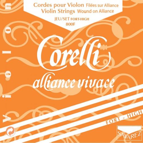 Corelli Set di corde per violino (E con ansa) Alliance, 800F (forte)