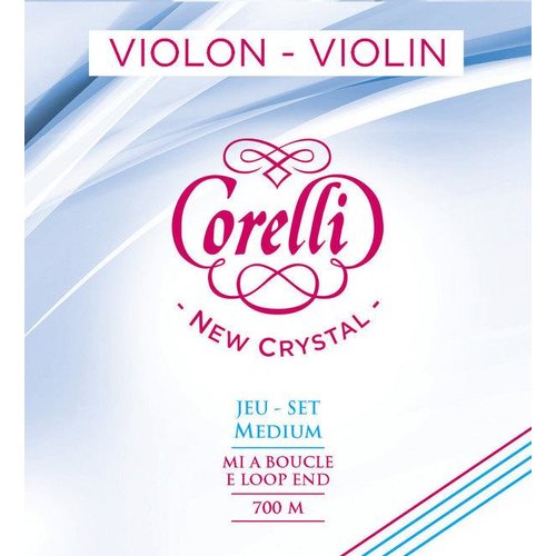 Corelli Violin strings New Crystal set with loop, 700M (medium)