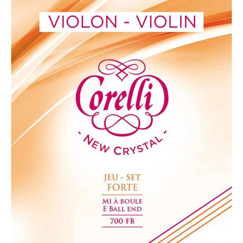 Corelli Set di corde per violino con pallina New Crystal, 700FB (forte)