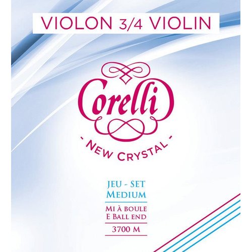 Corelli Jeu de cordes pour violon avec boule 3/4 New Crystal, 3700M (moyen)