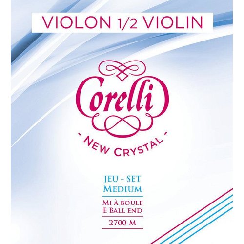 Corelli Juego de cuerdas para violn con terminal de bola 1/2 New Crystal, 2700M (media)